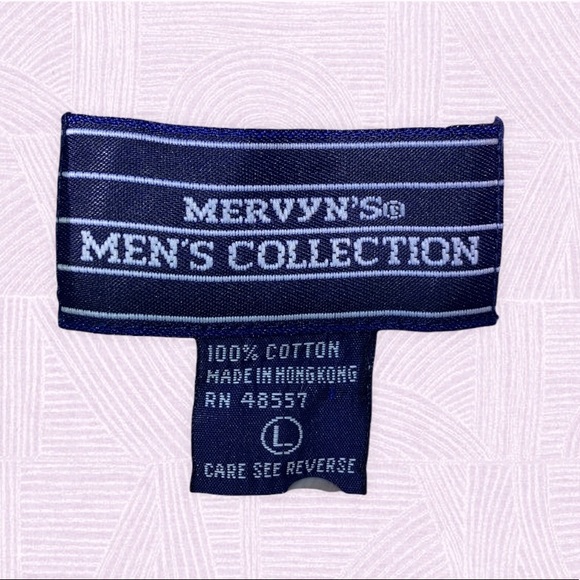 Vintage Mervyn’s Mens Pink Button Down Short Sleeve Large - Picture 6 of 8